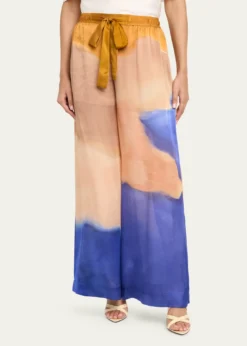 Ulla Johnsonx Helen Frankenthaler Julien Silk-Chiffon Pants