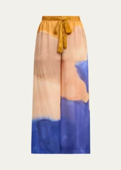 Ulla Johnsonx Helen Frankenthaler Julien Silk-Chiffon Pants