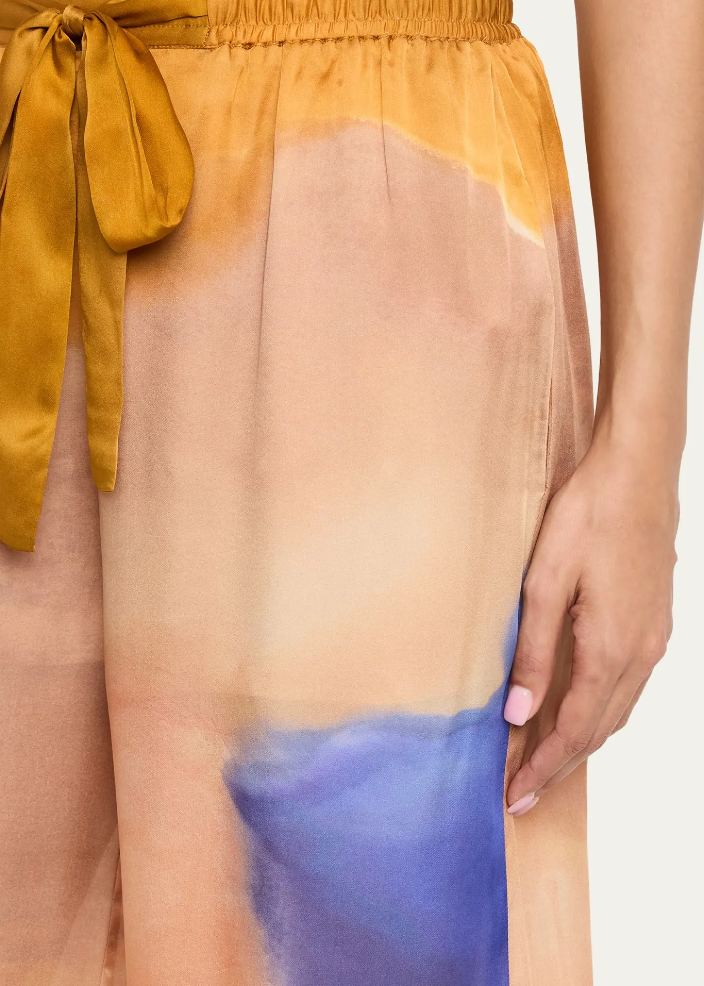 Ulla Johnsonx Helen Frankenthaler Julien Silk-Chiffon Pants