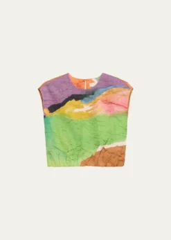 Ulla Johnsonx Helen Frankenthaler Gisella Satin Crop Top