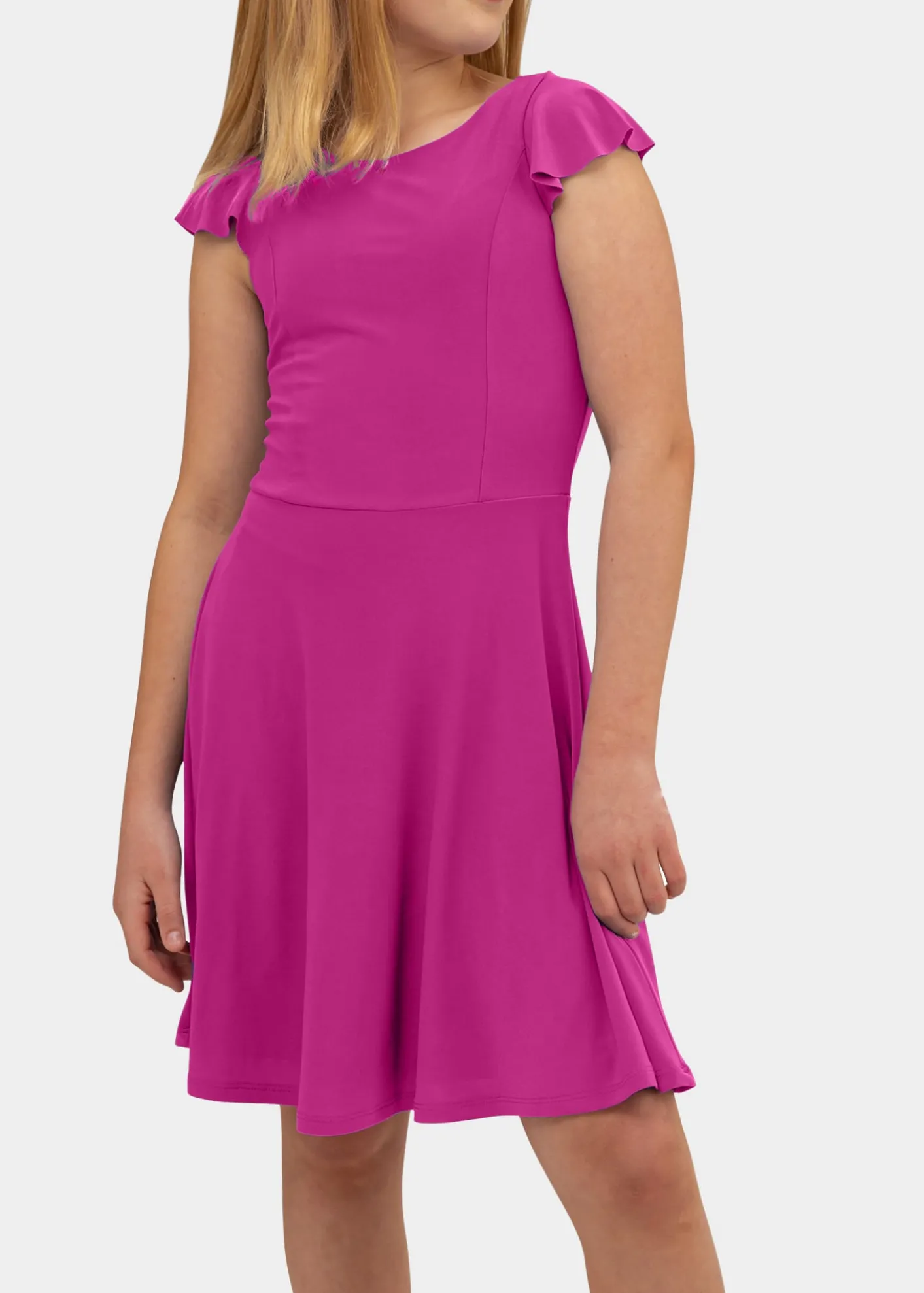 Un Deux TroisGirl's Flutter Short-Sleeve Dress, Size 7-20