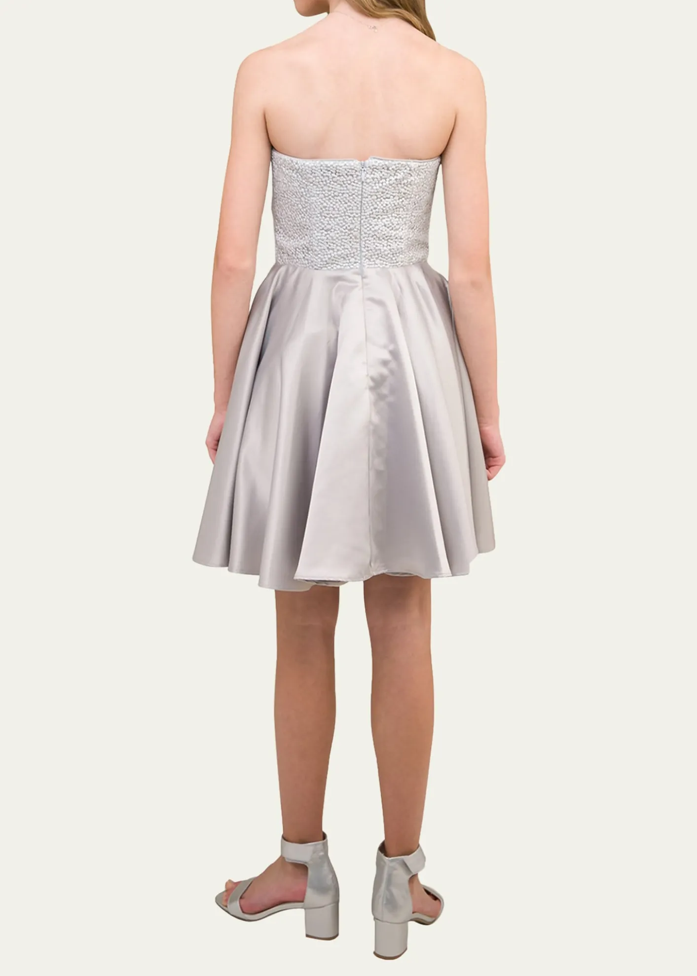 Un Deux TroisGirl's Strapless Sequin & Satin Party Dress, Size 14-12