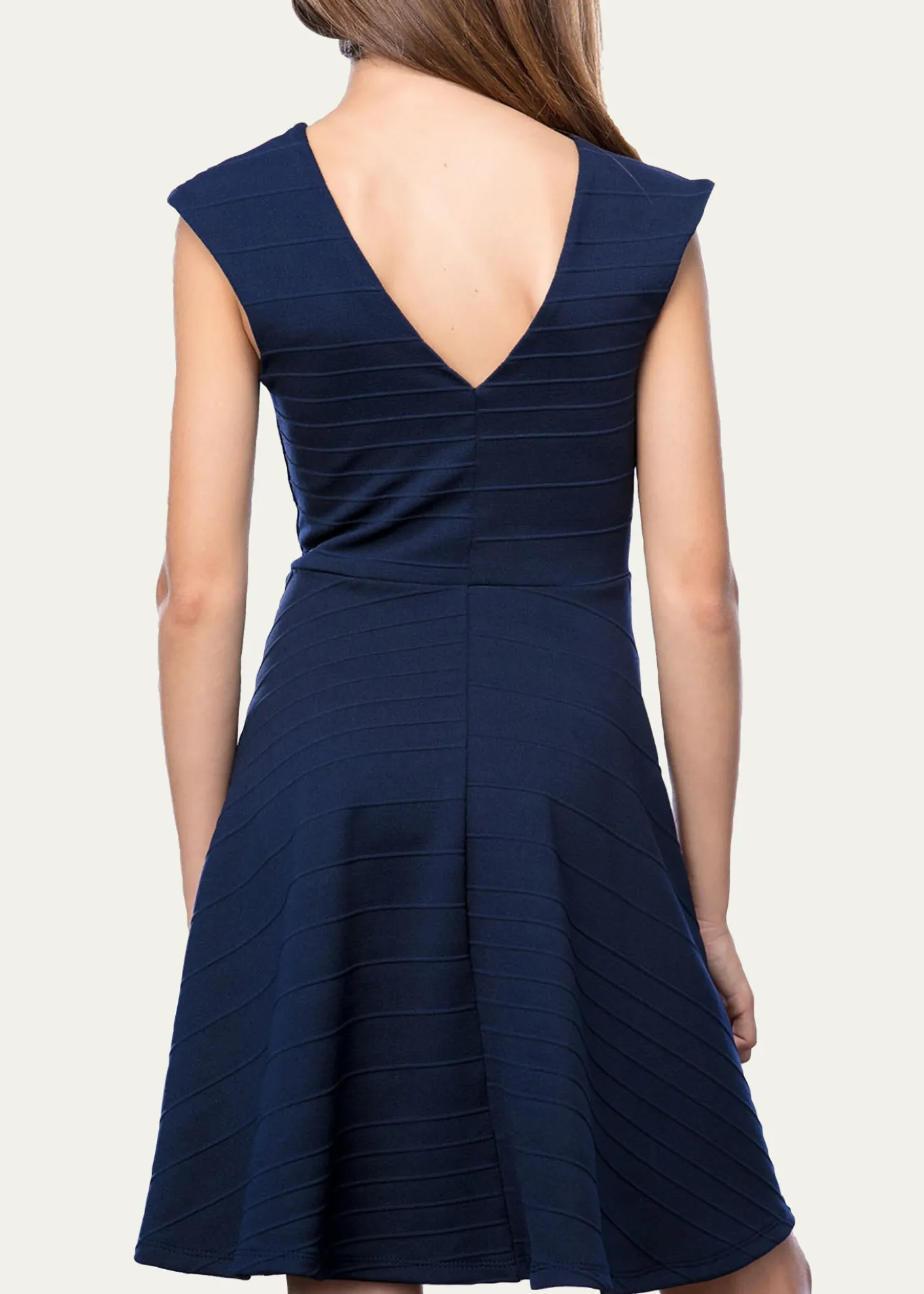 Un Deux TroisGirl's Textured Cap Sleeve Dress, Size 7-16