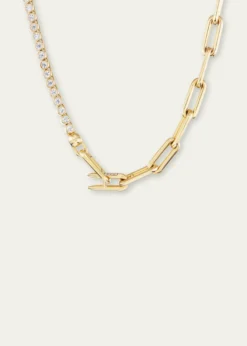 Uniform Object18K Yellow Gold Diamond Bezel and Chain Extender Necklace