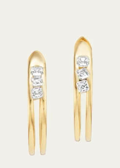 Uniform Object18K Yellow Gold Major Impact Diamond Hoop Earrings