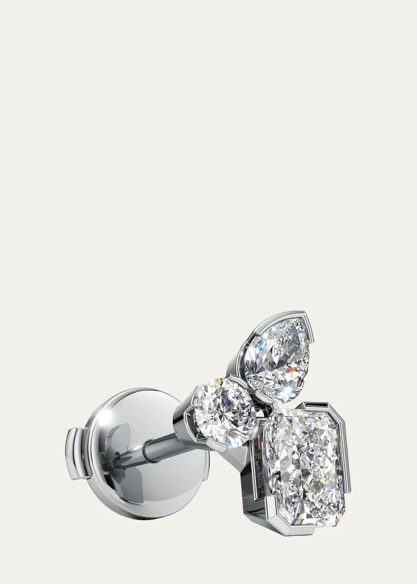 UnsaidMeta Lab-Grown Diamond Cluster Stud Earrings