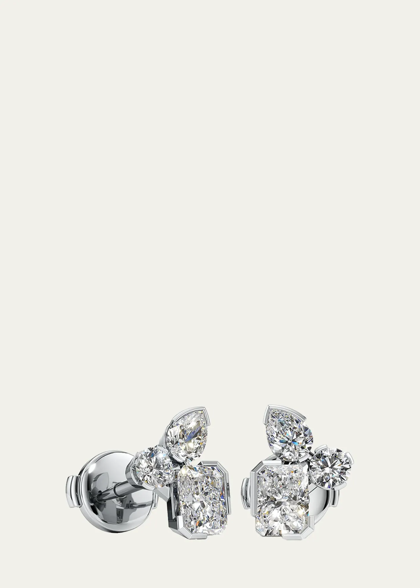 UnsaidMeta Lab-Grown Diamond Cluster Stud Earrings