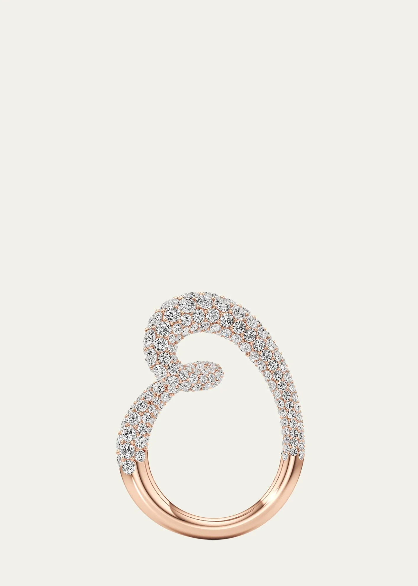 UnsaidWhirlwind Half Lab-Grown Diamond Pave Ring in 18K Rose Gold