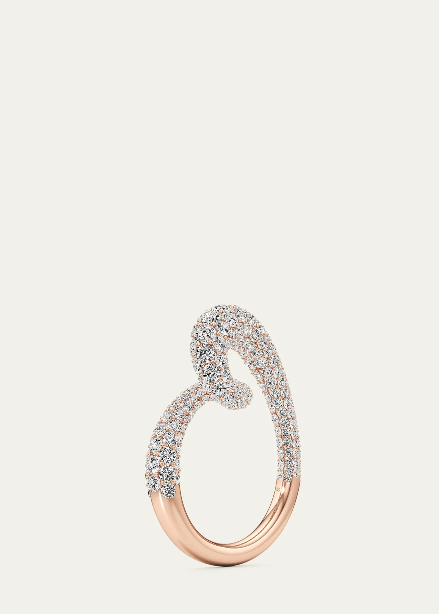 UnsaidWhirlwind Half Lab-Grown Diamond Pave Ring in 18K Rose Gold