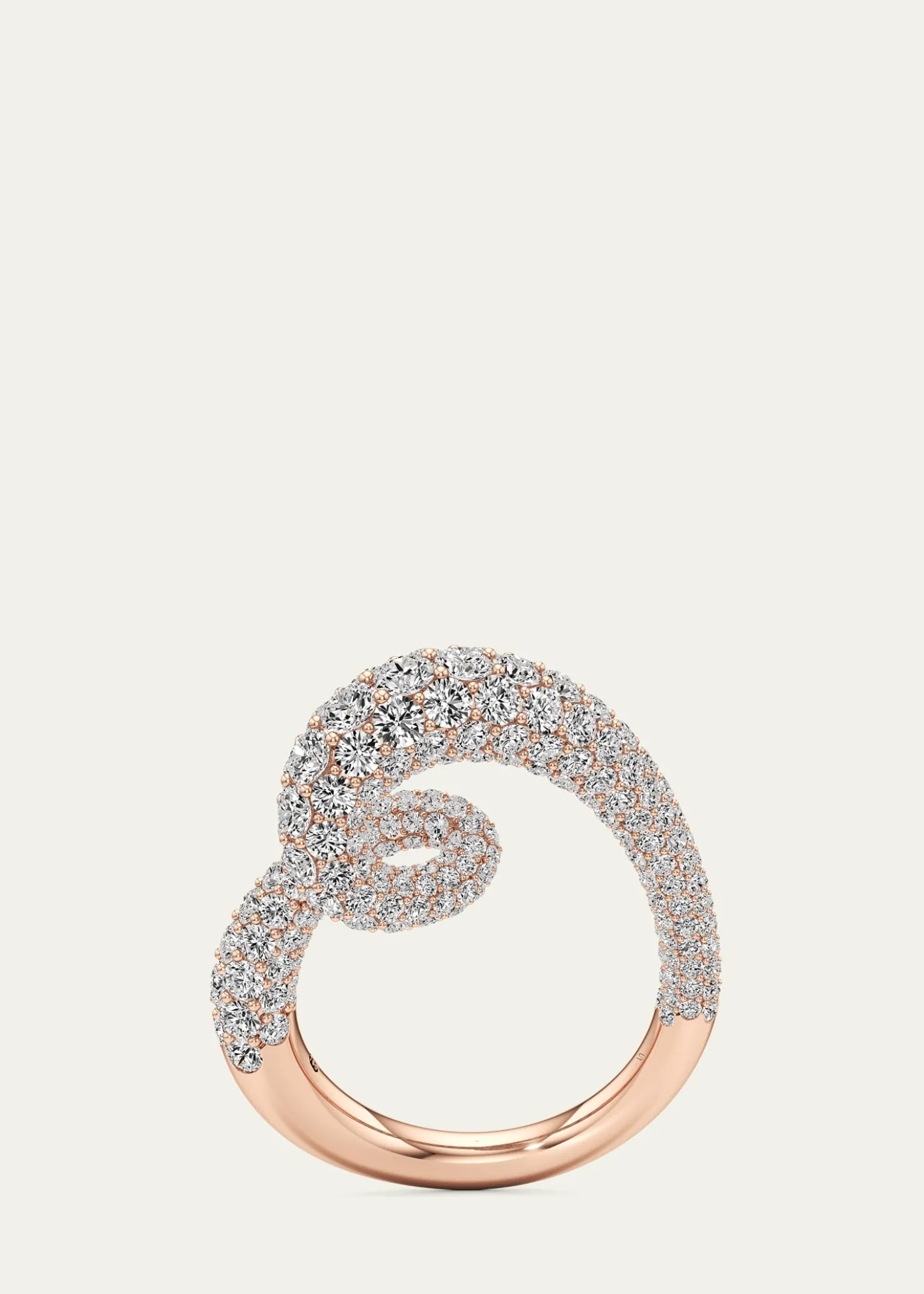 UnsaidWhirlwind Half Lab-Grown Diamond Pave Ring in 18K Rose Gold