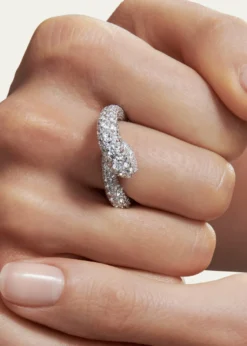 UnsaidWhirlwind Half Lab-Grown Diamond Pave Ring in 18K White Gold