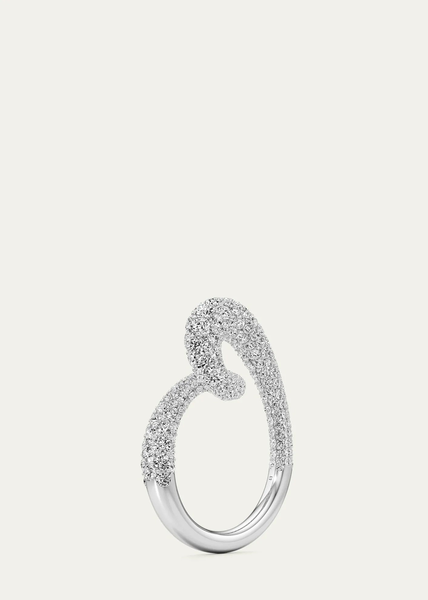 UnsaidWhirlwind Half Lab-Grown Diamond Pave Ring in 18K White Gold