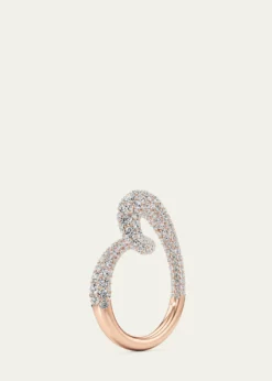 UnsaidWhirlwind Half Lab-Grown Diamond Pave Ring in 18K Rose Gold