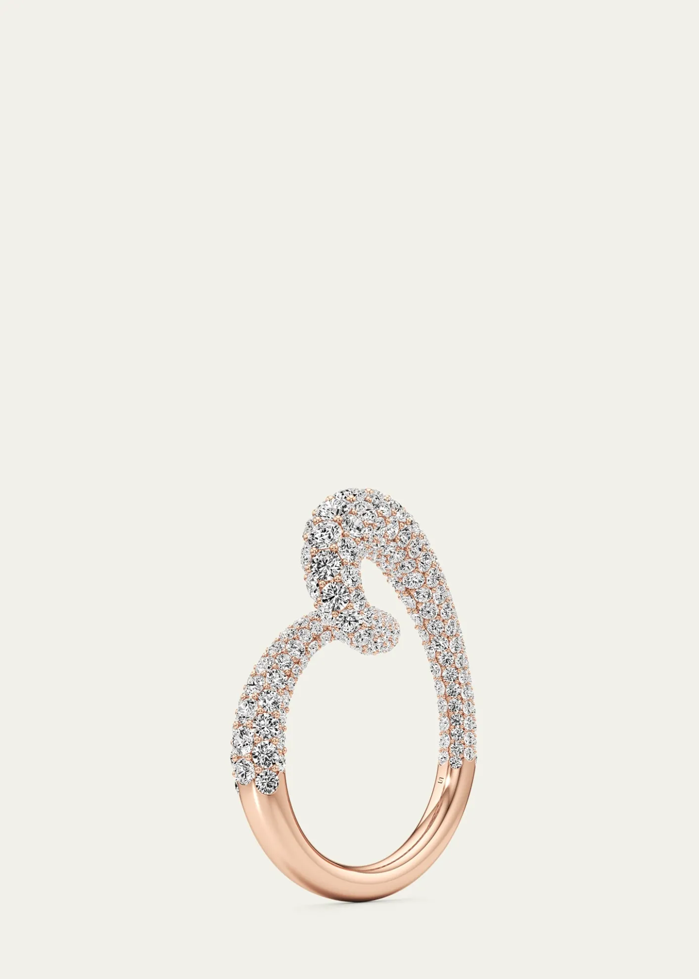 UnsaidWhirlwind Half Lab-Grown Diamond Pave Ring in 18K Rose Gold