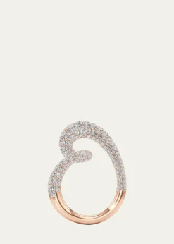 UnsaidWhirlwind Half Lab-Grown Diamond Pave Ring in 18K Rose Gold