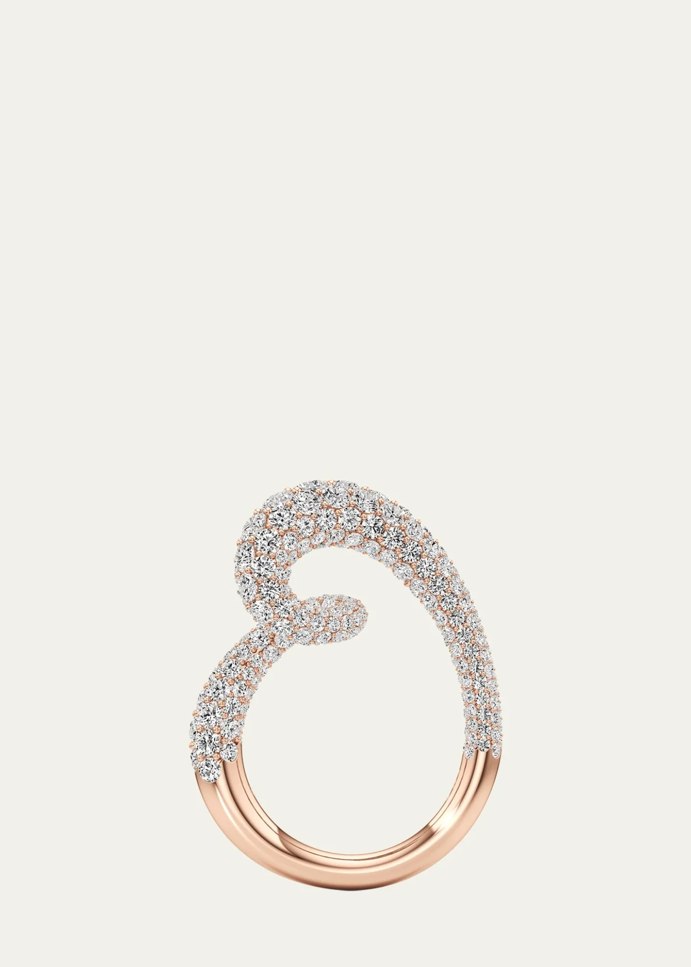 UnsaidWhirlwind Half Lab-Grown Diamond Pave Ring in 18K Rose Gold