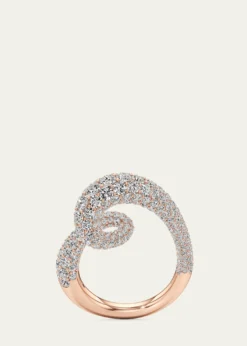UnsaidWhirlwind Half Lab-Grown Diamond Pave Ring in 18K Rose Gold