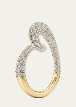 UnsaidWhirlwind Half Lab-Grown Diamond Pave Ring in 18K Yellow Gold