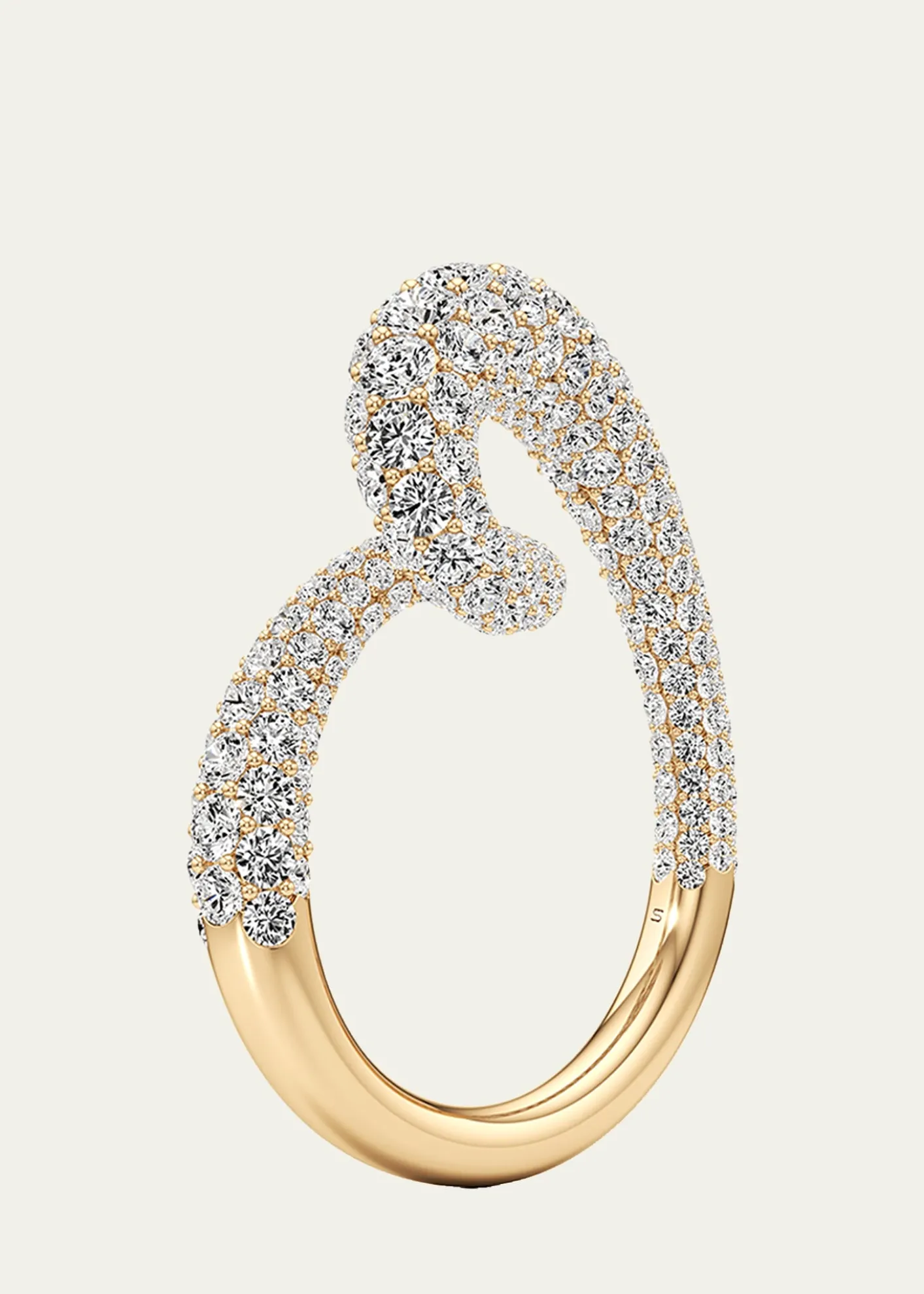 UnsaidWhirlwind Half Lab-Grown Diamond Pave Ring in 18K Yellow Gold