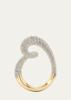 UnsaidWhirlwind Half Lab-Grown Diamond Pave Ring in 18K Yellow Gold
