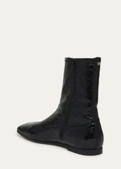 Valentino GaravaniMen's Glovely Patent Zip Ankle Boots