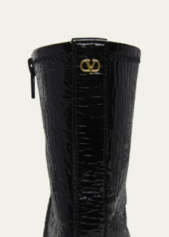 Valentino GaravaniMen's Glovely Patent Zip Ankle Boots