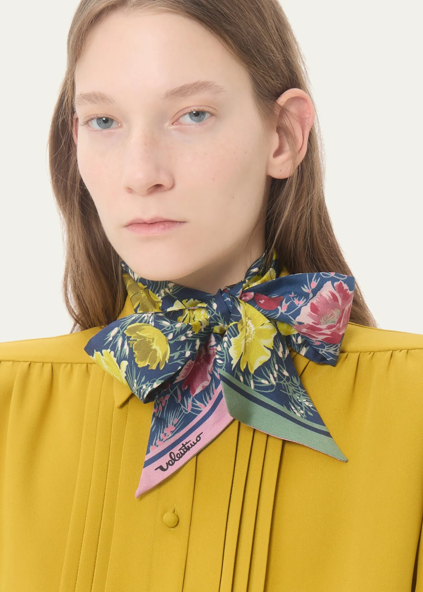 Valentino GaravaniApres L'Hiver Poppies Silk Bandeau Scarf