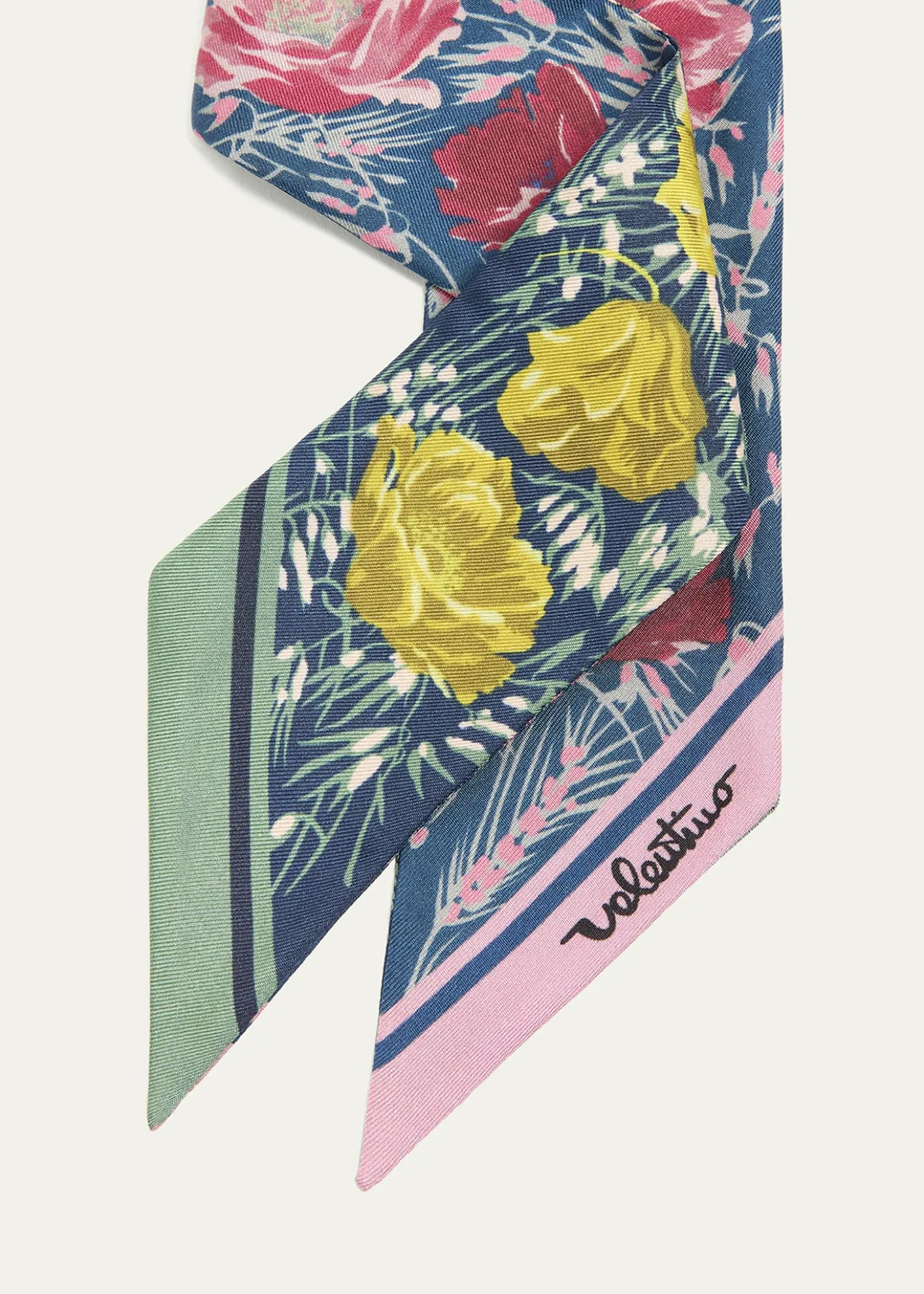 Valentino GaravaniApres L'Hiver Poppies Silk Bandeau Scarf
