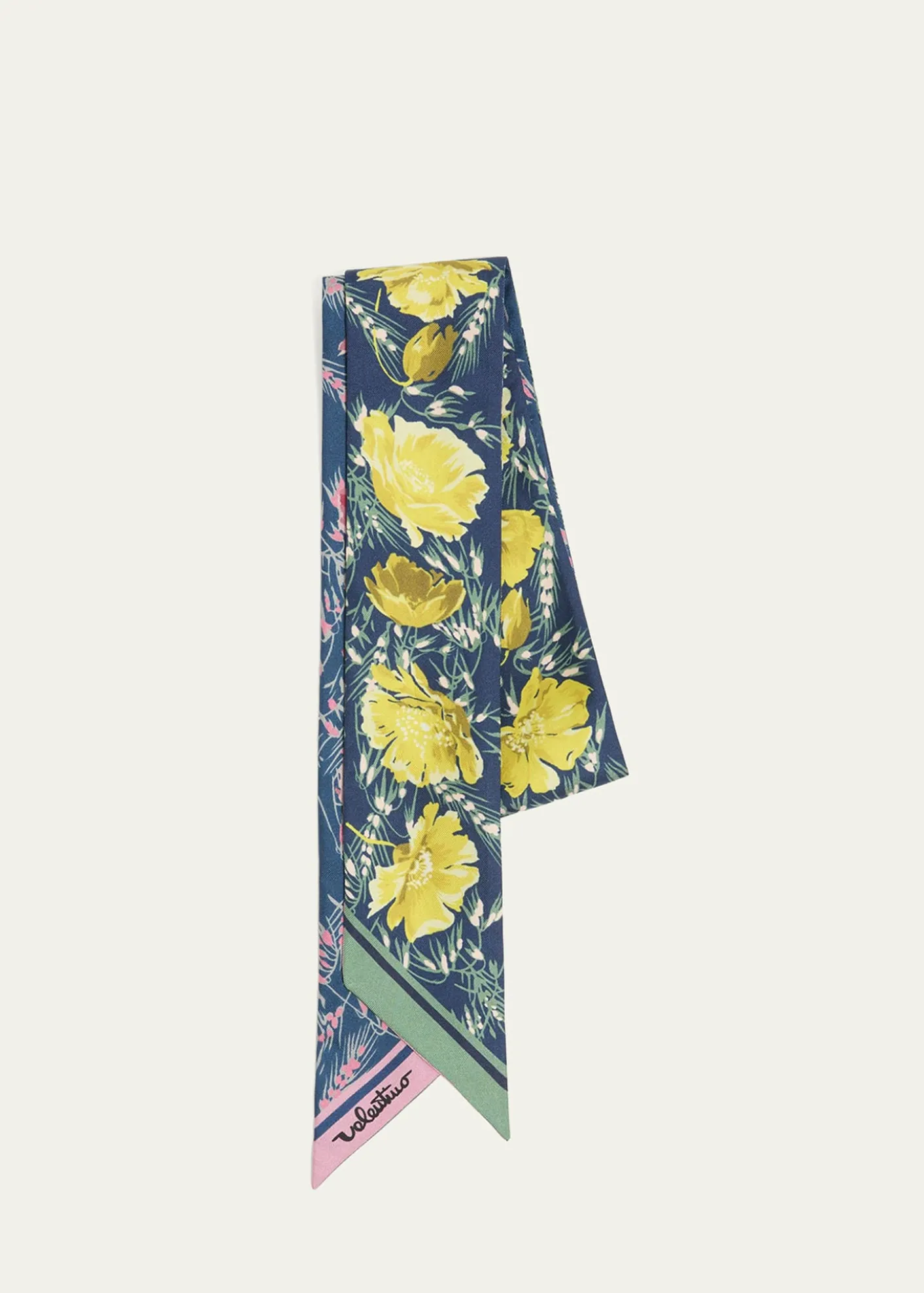 Valentino GaravaniApres L'Hiver Poppies Silk Bandeau Scarf