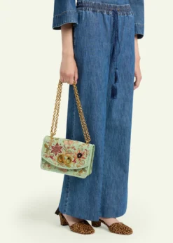 Valentino GaravaniBeaded Floral-Embroidered Shoulder Strap