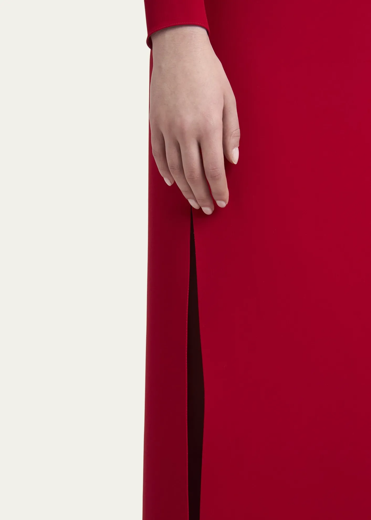 Valentino GaravaniBow One-Shoulder Silk Crepe Column Gown