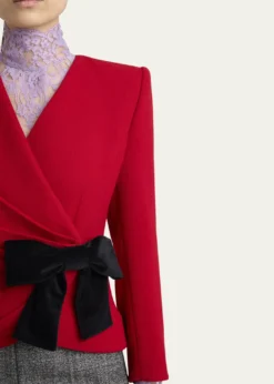 Valentino GaravaniBow Wrap Blazer Jacket