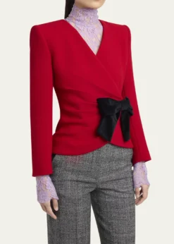 Valentino GaravaniBow Wrap Blazer Jacket