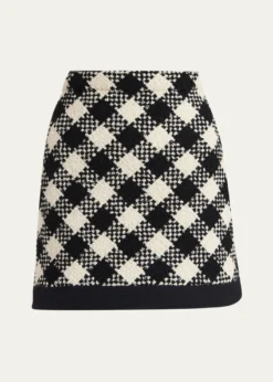 Valentino GaravaniBuffalo Check Tweed Mini Skirt