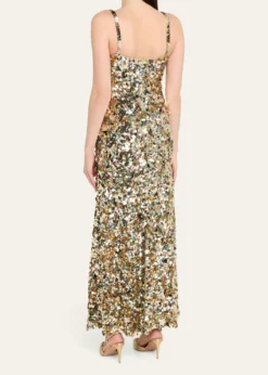 Valentino GaravaniButterfly Embroidered Tulle Maxi Dress