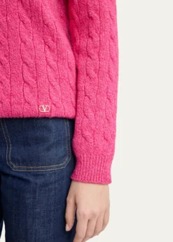 Valentino GaravaniCable Knit Crewneck Sweater
