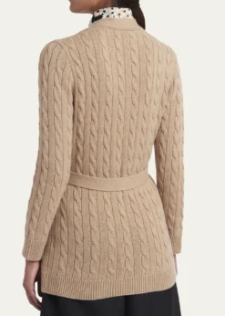 Valentino GaravaniCable-Knit Longline Cashmere Cardigan