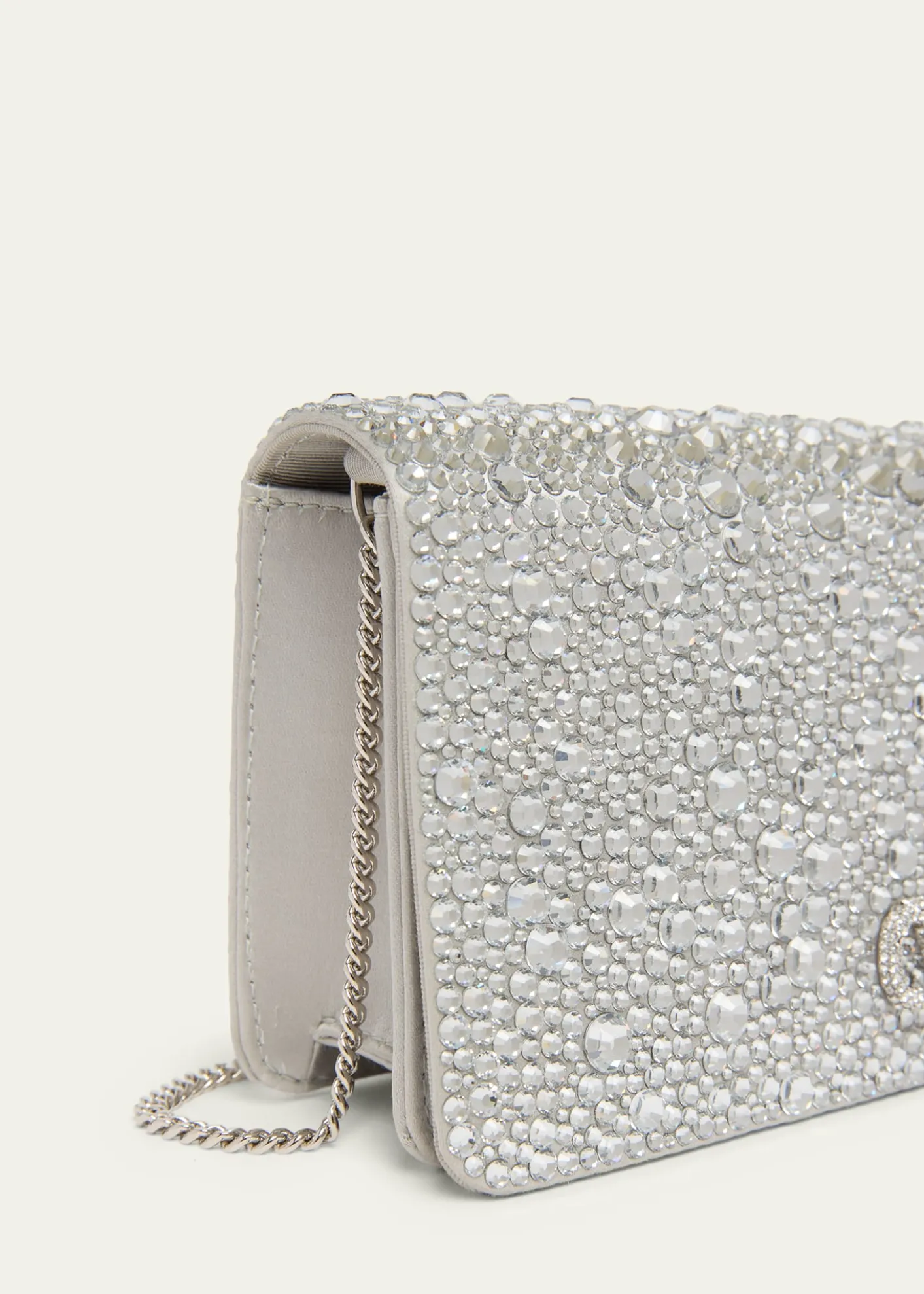 Valentino GaravaniCrystal VLogo Clutch Bag