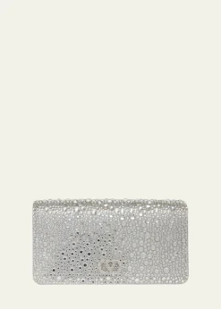 Valentino GaravaniCrystal VLogo Clutch Bag