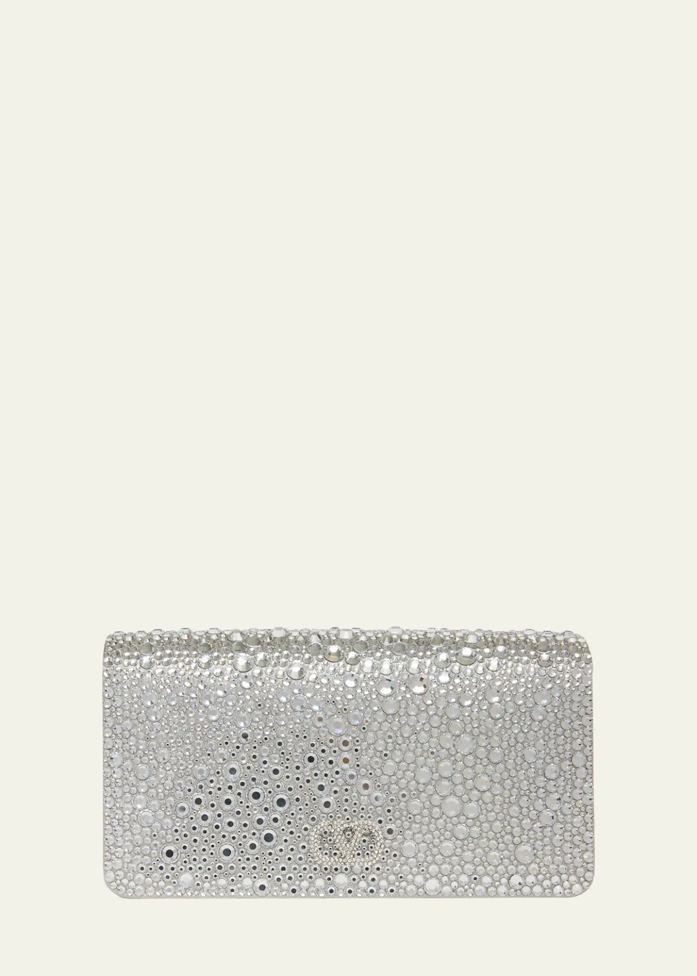 Valentino GaravaniCrystal VLogo Clutch Bag