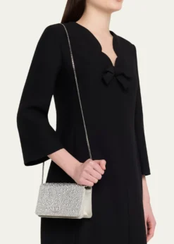 Valentino GaravaniCrystal VLogo Clutch Bag