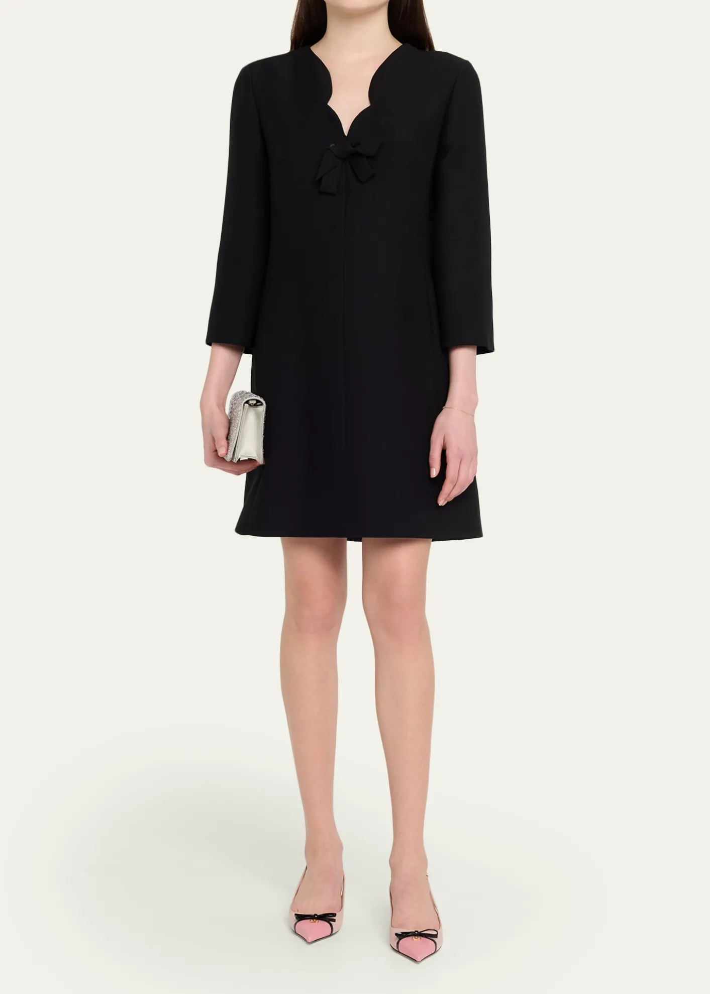 Valentino GaravaniCrystal VLogo Clutch Bag