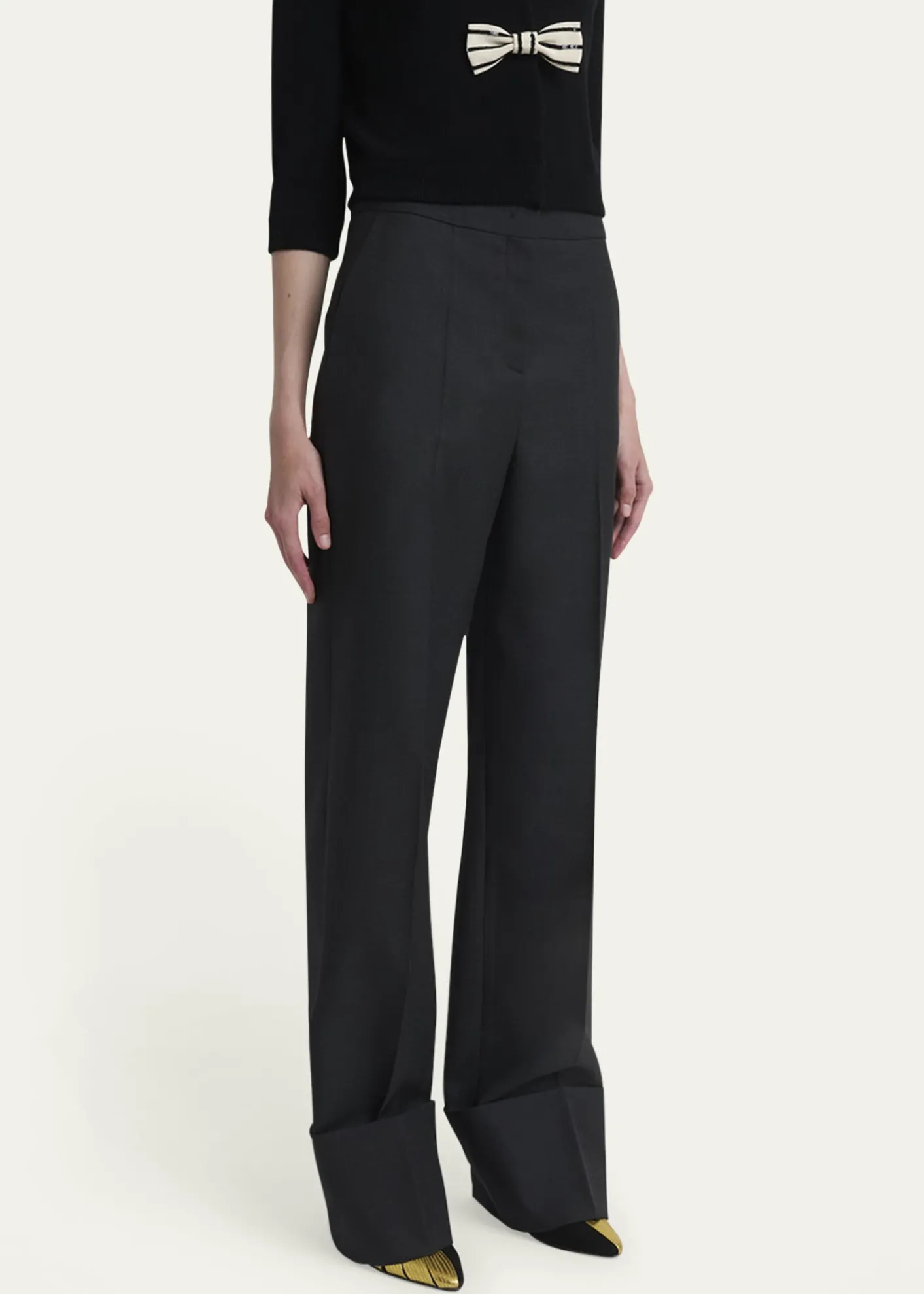 Valentino GaravaniCuffed Wool Trousers
