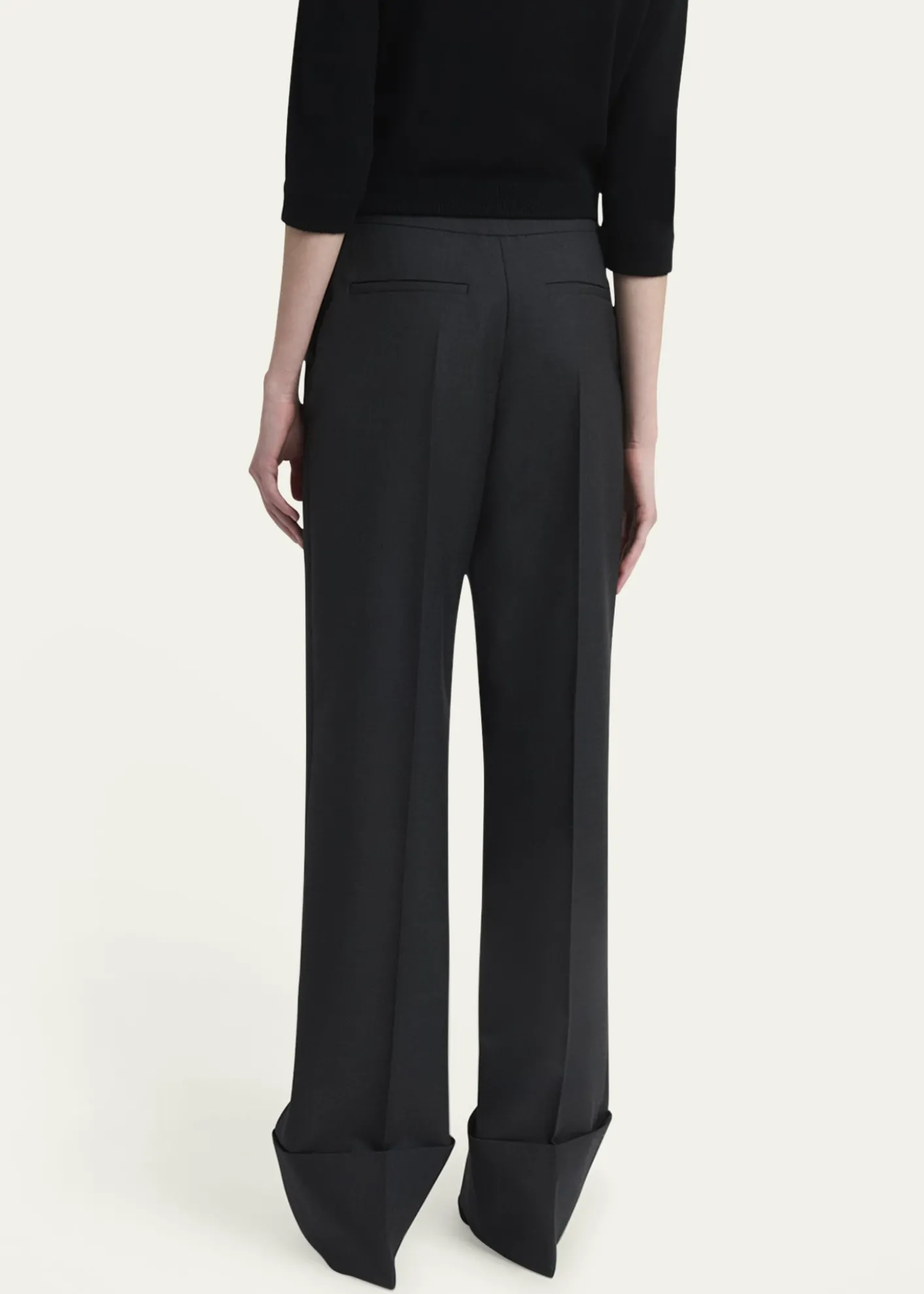 Valentino GaravaniCuffed Wool Trousers