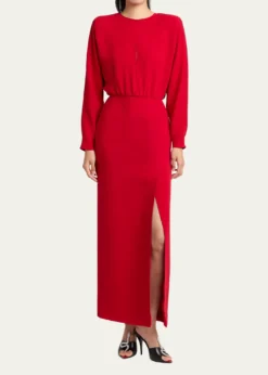 Valentino GaravaniCutout Silk Column Maxi Dress