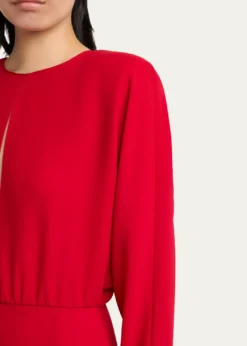 Valentino GaravaniCutout Silk Column Maxi Dress