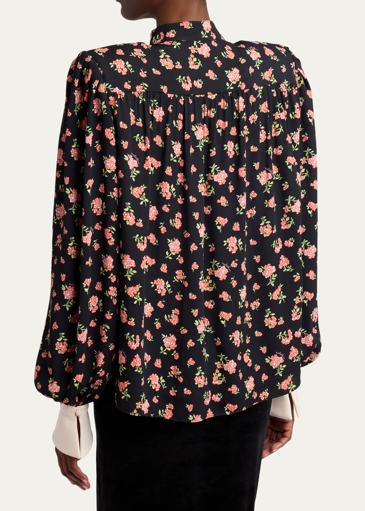 Valentino GaravaniEmbellished Floral-Print Shirt
