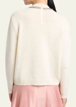 Valentino GaravaniEmbroidered Bow Crewneck Sweater
