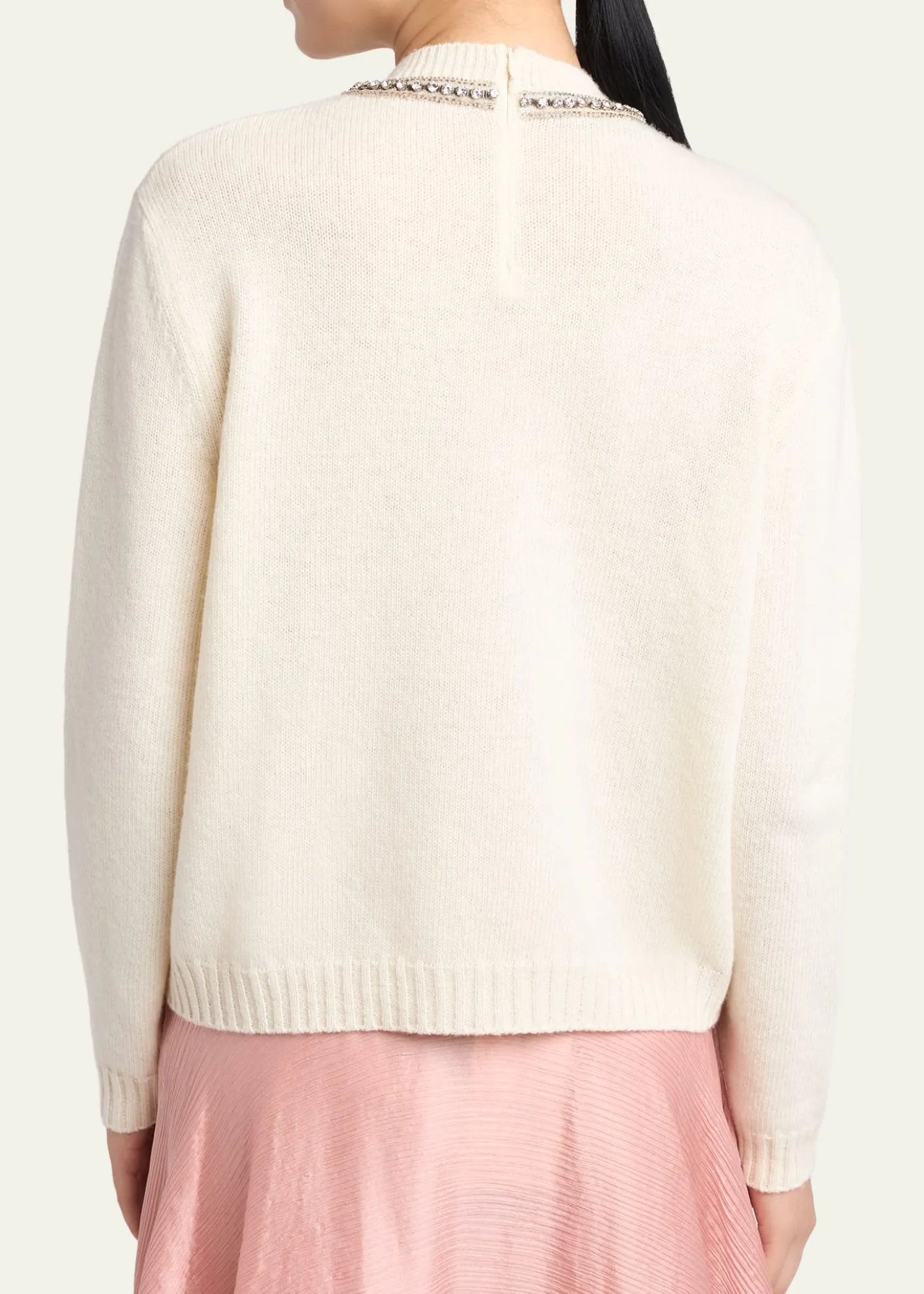 Valentino GaravaniEmbroidered Bow Crewneck Sweater