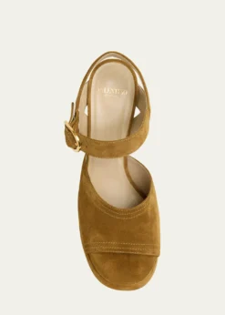 Valentino GaravaniFawcette VLogo Suede Platform Sandals